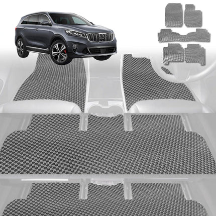 6D Diamond Car Floor Mats for Kia Sorento 2015 - 2020 (UM) - Custom-Fit Carpet Liner - 0