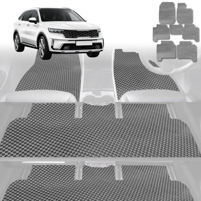 6D Diamond Car Floor Mats for Kia Sorento 2021 - Current (MQ4) - Custom-Fit Carpet Liner - 0