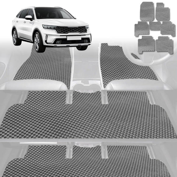 6D Diamond Car Floor Mats for Kia Sorento 2021 - Current (MQ4) - Custom-Fit Carpet Liner