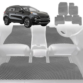 6D Diamond Car Floor Mats for Kia Sportage 2016 - 2021 (QL) - Custom-Fit Carpet Liner - 0