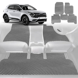 6D Diamond Car Floor Mats for Kia Sportage 2021 - Current (NQ5) - Custom-Fit Carpet Liner - 0