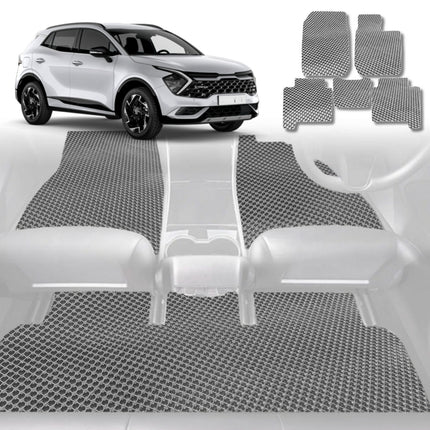 6D Diamond Car Floor Mats for Kia Sportage 2021 - Current (NQ5) - Custom-Fit Carpet Liner - 0