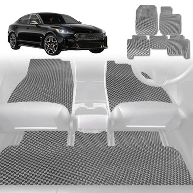 6D Diamond Car Floor Mats for Kia Stinger 2017 - Current CK - Custom-Fit Carpet Liner - 0
