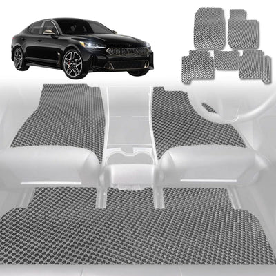6D Diamond Car Floor Mats for Kia Stinger 2017 - Current CK - Custom-Fit Carpet Liner - 0