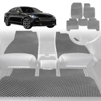 6D Diamond Car Floor Mats for Kia Stinger 2017 - Current CK - Custom-Fit Carpet Liner - 0