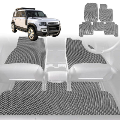 6D Diamond Car Floor Mats for Land Rover Defender 110 2020 - Current L663 - Custom-Fit Carpet Liner - 0
