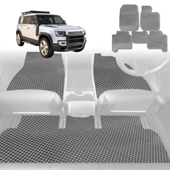 6D Diamond Car Floor Mats for Land Rover Defender 110 2020 - Current L663 - Custom-Fit Carpet Liner