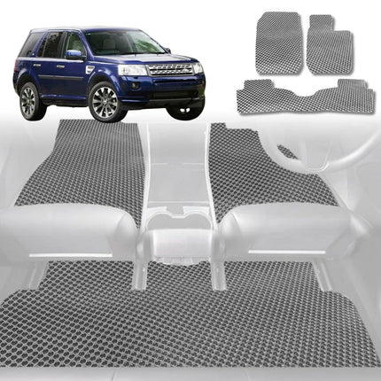 6D Diamond Car Floor Mats for Land Rover Freelander 2007 - 2014 (Series 2) - Custom-Fit Carpet Liner - 0