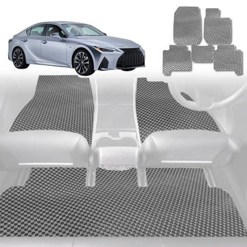 6D Diamond Car Floor Mats for Lexus IS 2013 - 2021 30R, 31R - Custom-Fit Carpet Liner - 0