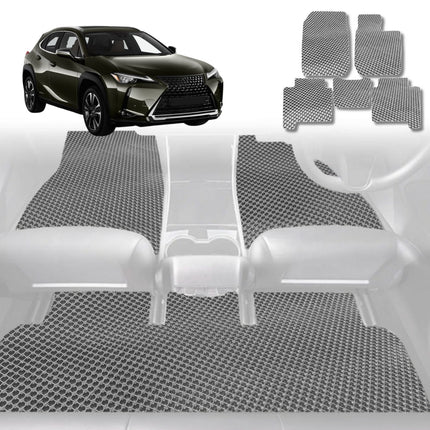 6D Diamond Car Floor Mats for Lexus UX 2021 - Current 10R, 15R - Custom-Fit Carpet Liner - 0