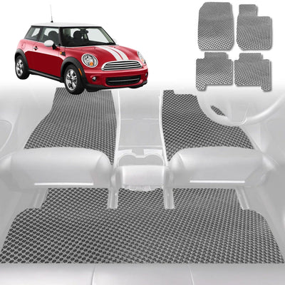 6D Diamond Car Floor Mats for MINI Cooper 3-Door Hatch 2006 - 2013 (R56) - Custom-Fit Carpet Liner - 0