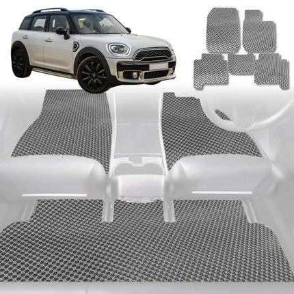 6D Diamond Car Floor Mats for MINI Countryman 2017 - 2023 (F60) - Custom-Fit Carpet Liner - 0