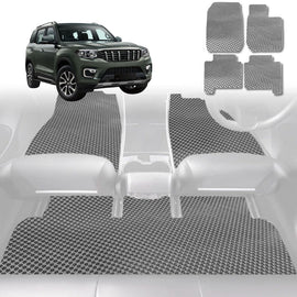 6D Diamond Car Floor Mats for Mahindra Scorpio 2022 - Current (Z101) - Custom-Fit Carpet Liner - 0