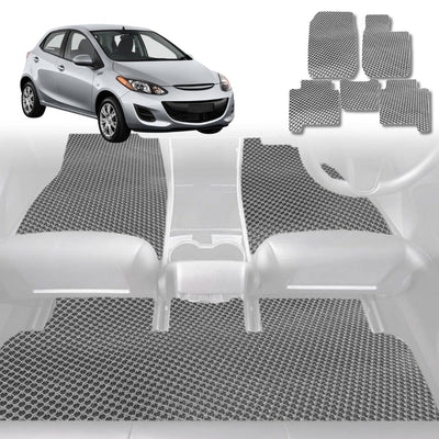 6D Diamond Car Floor Mats for Mazda 2 2014 - Current DL, DJ - Custom-Fit Carpet Liner - 0