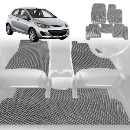 6D Diamond Car Floor Mats for Mazda 2 2014 - Current DL, DJ - Custom-Fit Carpet Liner - 0