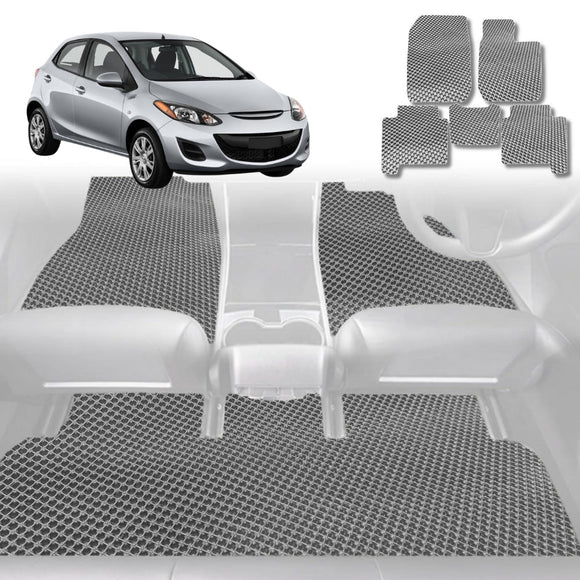 6D Diamond Car Floor Mats for Mazda 2 2014 - Current DL, DJ - Custom-Fit Carpet Liner