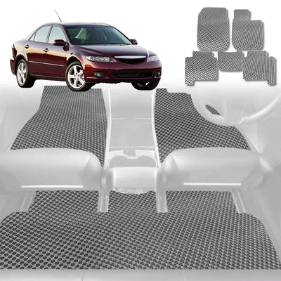 6D Diamond Car Floor Mats for Mazda 6 2002 - 2008 GG, GH, GY, GH1 - Custom-Fit Carpet Liner - 0