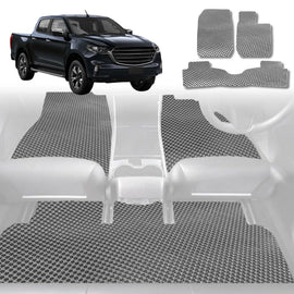 6D Diamond Car Floor Mats for Mazda BT-50 2006 - 2011 (J97M) - Custom-Fit Carpet Liner - 0