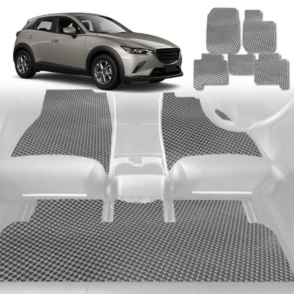 6D Diamond Car Floor Mats for Mazda CX-3 2015 - Current DK - Custom-Fit Carpet Liner - 0