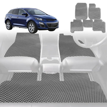 6D Diamond Car Floor Mats for Mazda CX-7 2006 - 2012 ER - Custom-Fit Carpet Liner - 0