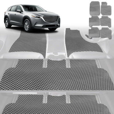 6D Diamond Car Floor Mats for Mazda CX-9 2007 - 2016 (TB) - Custom-Fit Carpet Liner - 0