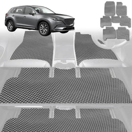 6D Diamond Car Floor Mats for Mazda CX-9 2016 - Current (TC) - Custom-Fit Carpet Liner - 0