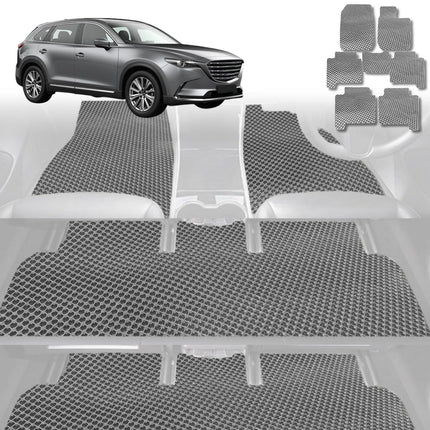 6D Diamond Car Floor Mats for Mazda CX-9 2016 - Current (TC) - Custom-Fit Carpet Liner - 0