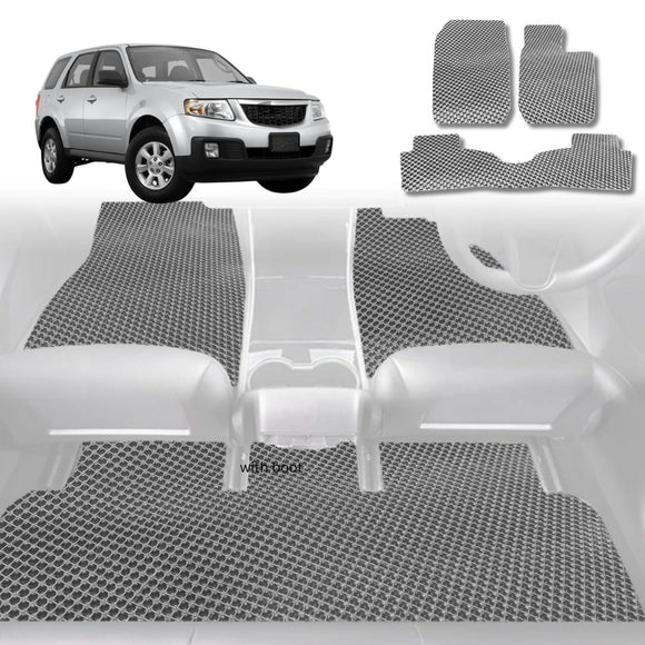 6D Diamond Car Floor Mats for Mazda 2 2007 - 2014 DE - Custom-Fit Carpet Liner