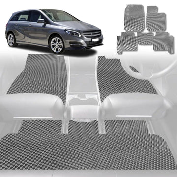 6D Diamond Car Floor Mats for Mercedes-Benz B-Class 2011 - 2018 (W246) - Custom-Fit Carpet Liner - 0