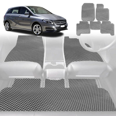 6D Diamond Car Floor Mats for Mercedes-Benz B-Class 2011 - 2018 (W246) - Custom-Fit Carpet Liner - 0
