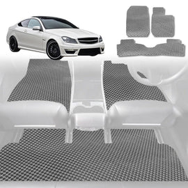 6D Diamond Car Floor Mats for Mercedes-Benz C-class 2007 - 2014 Coupe (W204) - Custom-Fit Carpet Liner - 0