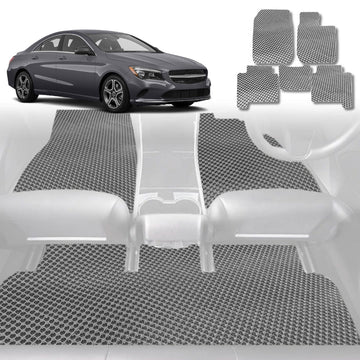 6D Diamond Car Floor Mats for Mercedes-Benz CLA-Class 2013 - 2019 (C117) - Custom-Fit Carpet Liner - 0