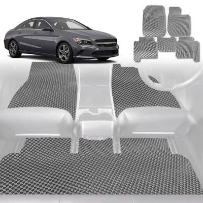6D Diamond Car Floor Mats for Mercedes-Benz CLA-Class 2013 - 2019 (C117) - Custom-Fit Carpet Liner - 0