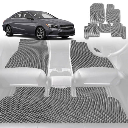 6D Diamond Car Floor Mats for Mercedes-Benz CLA-Class 2013 - 2019 (C117) - Custom-Fit Carpet Liner - 0