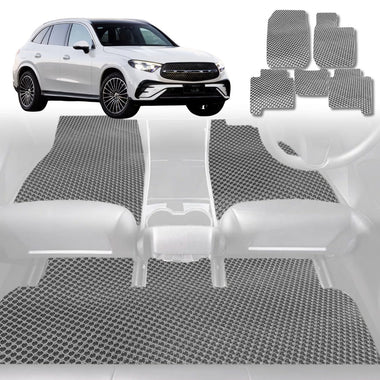 6D Diamond Car Floor Mats for Mercedes-Benz GLC 2015 - 2022 SUV (X253) - Custom-Fit Carpet Liner - 0