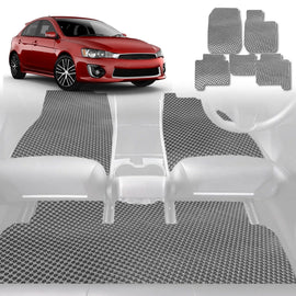 6D Diamond Car Floor Mats for Mitsubishi Lancer 2007 - 2017 Manual (CJ) - Custom-Fit Carpet Liner - 0