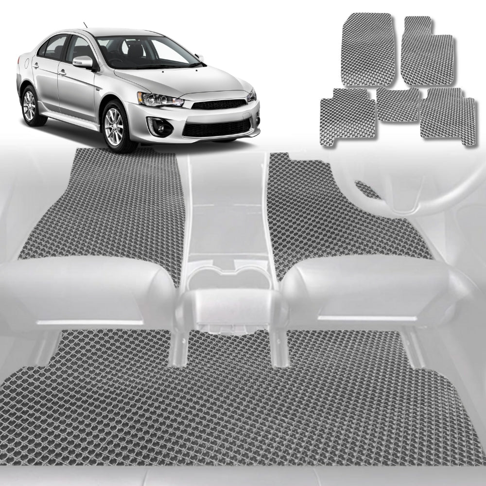 6D Diamond Car Floor Mats for Mitsubishi Lancer 2007 - 2017 Auto (CJ) - Custom-Fit Carpet Liner - 0