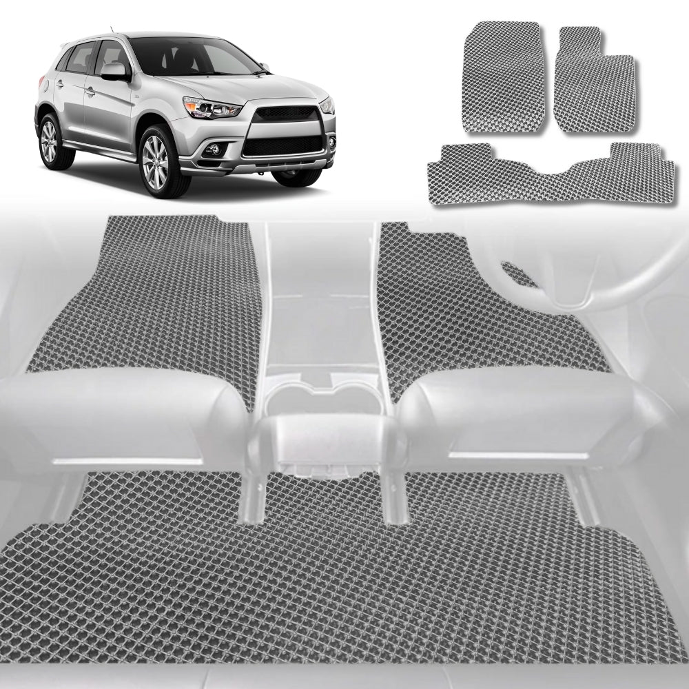 6D Diamond Car Floor Mats for Mitsubishi Outlander 2006 - 2012 (CW/ZG/ZH) - Custom-Fit Carpet Liner - 0