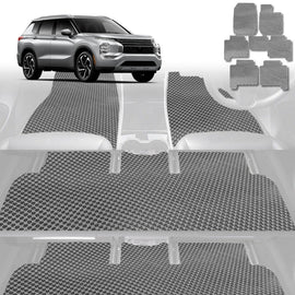 6D Diamond Car Floor Mats for Mitsubishi Outlander 2022 - Current (ZM) - Custom-Fit Carpet Liner - 0