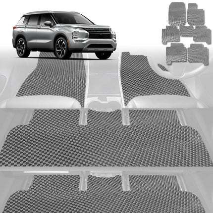 6D Diamond Car Floor Mats for Mitsubishi Outlander 2022 - Current (ZM) - Custom-Fit Carpet Liner - 0