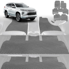 6D Diamond Car Floor Mats for Mitsubishi Pajero 2006 - 2021 (NS/NT/NW/NX) - Custom-Fit Carpet Liner - 0