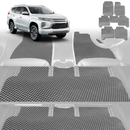 6D Diamond Car Floor Mats for Mitsubishi Pajero 2006 - 2021 (NS/NT/NW/NX) - Custom-Fit Carpet Liner - 0