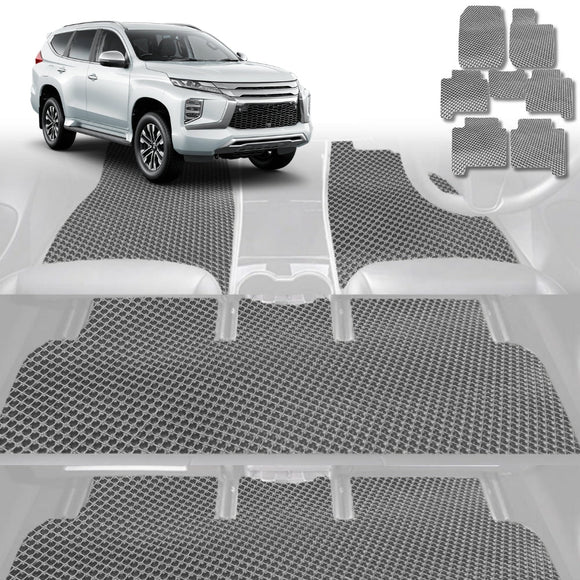 6D Diamond Car Floor Mats for Mitsubishi Pajero 2006 - 2021 (NS/NT/NW/NX) - Custom-Fit Carpet Liner