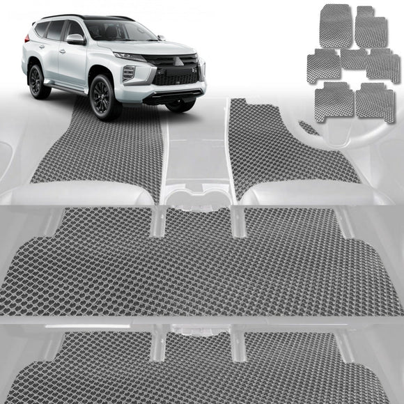 6D Diamond Car Floor Mats for Mitsubishi Pajero Sport 2015 - Current (KR/KS/QE/QF) - Custom-Fit Carpet Liner
