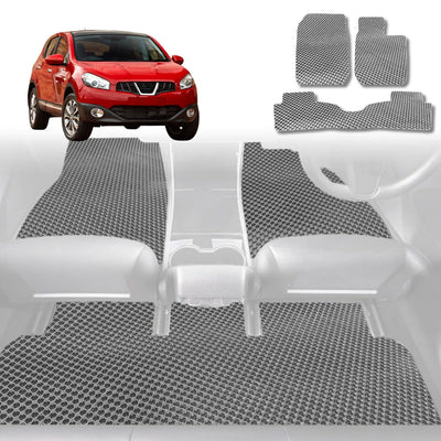 6D Diamond Car Floor Mats for Nissan Dualis 2007 - 2014 J10 - Custom-Fit Carpet Liner - 0