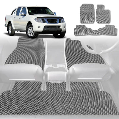 6D Diamond Car Floor Mats for Nissan Navara Dual Cab 1997 - 2018 (DX/D22 STR) - Custom-Fit Carpet Liner - 0