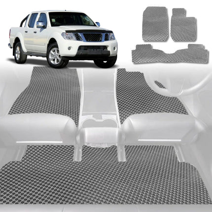 6D Diamond Car Floor Mats for Nissan Navara Dual Cab 1997 - 2018 (DX/D22 STR) - Custom-Fit Carpet Liner - 0