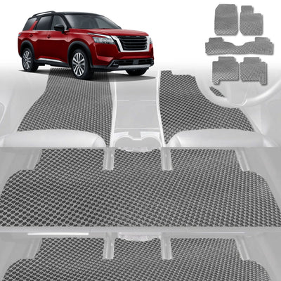 6D Diamond Car Floor Mats for Nissan Navara King Cab 2015 - Current (NP300/D23) - Custom-Fit Carpet Liner - 0