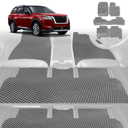 6D Diamond Car Floor Mats for Nissan Navara King Cab 2015 - Current (NP300/D23) - Custom-Fit Carpet Liner - 0