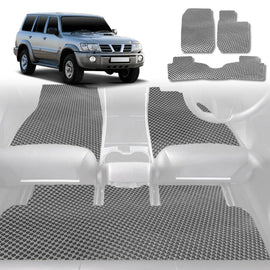 6D Diamond Car Floor Mats for Nissan Patrol Y61 1997 - 2016 Single Cab/Chassis Front Only(Y61) - Custom-Fit Carpet Liner - 0
